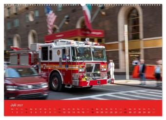 Feuerwehr New York - Heart of the City (hochwertiger Premium Wandkalender 2027 DIN A2 quer), Kunstdruck in Hochglanz