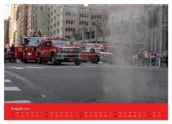 Feuerwehr New York - Heart of the City (hochwertiger Premium Wandkalender 2027 DIN A2 quer), Kunstdruck in Hochglanz