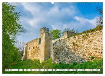 Willkommen im Burgenlandkreis (Wandkalender 2027 DIN A2 quer), CALVENDO Monatskalender