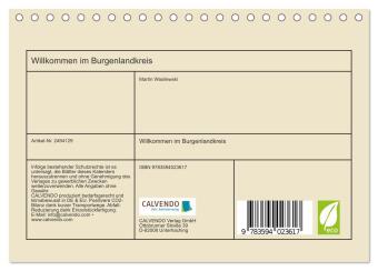 Willkommen im Burgenlandkreis (Tischkalender 2027 DIN A5 quer), CALVENDO Monatskalender