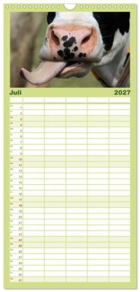 Familienplaner 2027 - Muuuhhh! mit 5 Spalten (Wandkalender, 21 x 45 cm) CALVENDO