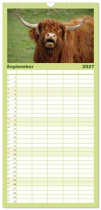 Familienplaner 2027 - Muuuhhh! mit 5 Spalten (Wandkalender, 21 x 45 cm) CALVENDO