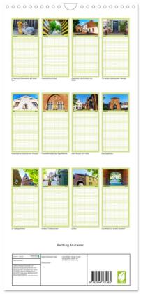 Familienplaner 2027 - Bedburg Alt-Kaster mit 5 Spalten (Wandkalender, 21 x 45 cm) CALVENDO
