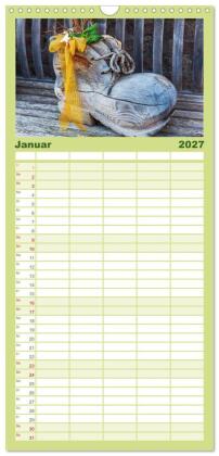 Familienplaner 2027 - Bedburg Alt-Kaster mit 5 Spalten (Wandkalender, 21 x 45 cm) CALVENDO