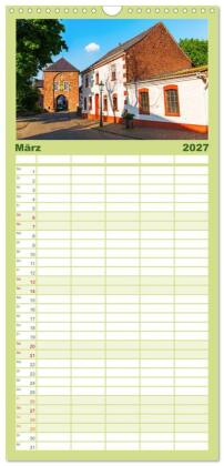 Familienplaner 2027 - Bedburg Alt-Kaster mit 5 Spalten (Wandkalender, 21 x 45 cm) CALVENDO