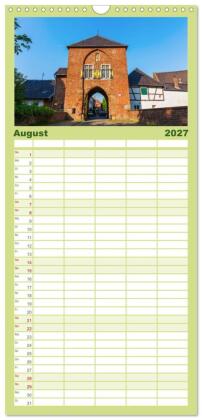 Familienplaner 2027 - Bedburg Alt-Kaster mit 5 Spalten (Wandkalender, 21 x 45 cm) CALVENDO