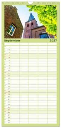 Familienplaner 2027 - Bedburg Alt-Kaster mit 5 Spalten (Wandkalender, 21 x 45 cm) CALVENDO