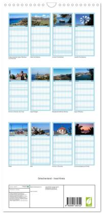 Familienplaner 2027 - Griechenland - Insel Kreta mit 5 Spalten (Wandkalender, 21 x 45 cm) CALVENDO