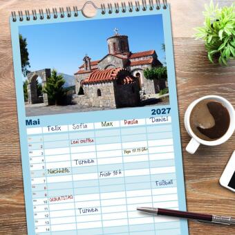 Familienplaner 2027 - Griechenland - Insel Kreta mit 5 Spalten (Wandkalender, 21 x 45 cm) CALVENDO