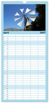 Familienplaner 2027 - Griechenland - Insel Kreta mit 5 Spalten (Wandkalender, 21 x 45 cm) CALVENDO