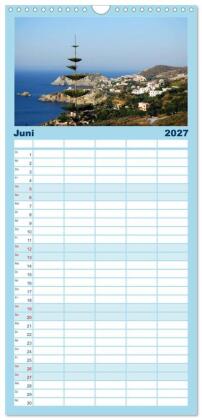 Familienplaner 2027 - Griechenland - Insel Kreta mit 5 Spalten (Wandkalender, 21 x 45 cm) CALVENDO