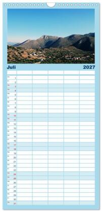 Familienplaner 2027 - Griechenland - Insel Kreta mit 5 Spalten (Wandkalender, 21 x 45 cm) CALVENDO