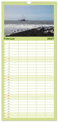 Familienplaner 2027 - Norderney. Meine ostfriesische Insel mit 5 Spalten (Wandkalender, 21 x 45 cm) CALVENDO