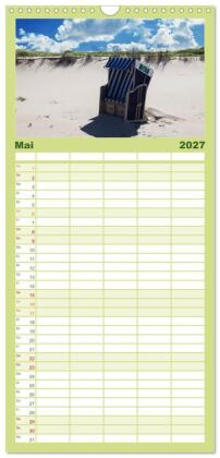 Familienplaner 2027 - Norderney. Meine ostfriesische Insel mit 5 Spalten (Wandkalender, 21 x 45 cm) CALVENDO