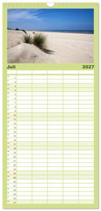 Familienplaner 2027 - Norderney. Meine ostfriesische Insel mit 5 Spalten (Wandkalender, 21 x 45 cm) CALVENDO