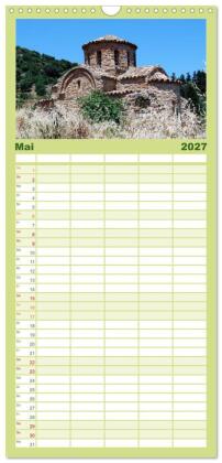 Familienplaner 2027 - Griechische Inseln mit 5 Spalten (Wandkalender, 21 x 45 cm) CALVENDO