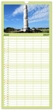 Familienplaner 2027 - Griechische Inseln mit 5 Spalten (Wandkalender, 21 x 45 cm) CALVENDO