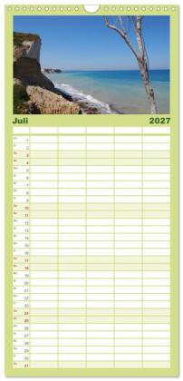 Familienplaner 2027 - Griechische Inseln mit 5 Spalten (Wandkalender, 21 x 45 cm) CALVENDO
