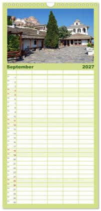Familienplaner 2027 - Griechische Inseln mit 5 Spalten (Wandkalender, 21 x 45 cm) CALVENDO