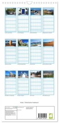 Familienplaner 2027 - Kreta - Griechischer Inseltraum mit 5 Spalten (Wandkalender, 21 x 45 cm) CALVENDO