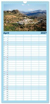 Familienplaner 2027 - Kreta - Griechischer Inseltraum mit 5 Spalten (Wandkalender, 21 x 45 cm) CALVENDO