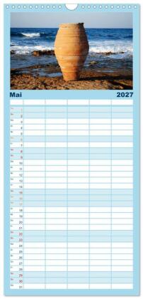 Familienplaner 2027 - Kreta - Griechischer Inseltraum mit 5 Spalten (Wandkalender, 21 x 45 cm) CALVENDO