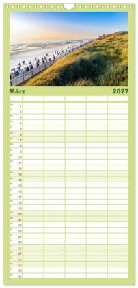 Familienplaner 2027 - SYLT Dünenwege mit 5 Spalten (Wandkalender, 21 x 45 cm) CALVENDO