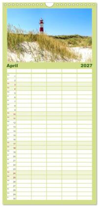 Familienplaner 2027 - SYLT Dünenwege mit 5 Spalten (Wandkalender, 21 x 45 cm) CALVENDO