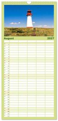 Familienplaner 2027 - SYLT Dünenwege mit 5 Spalten (Wandkalender, 21 x 45 cm) CALVENDO