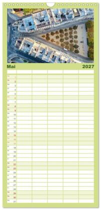 Familienplaner 2027 - Bonjour Paris mit 5 Spalten (Wandkalender, 21 x 45 cm) CALVENDO