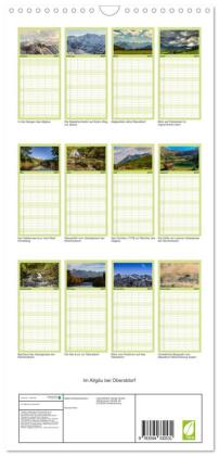 Familienplaner 2027 - Im Allgäu bei Oberstdorf mit 5 Spalten (Wandkalender, 21 x 45 cm) CALVENDO