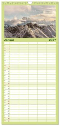 Familienplaner 2027 - Im Allgäu bei Oberstdorf mit 5 Spalten (Wandkalender, 21 x 45 cm) CALVENDO