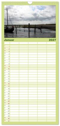 Familienplaner 2027 - Texel, eine Perle Frieslands mit 5 Spalten (Wandkalender, 21 x 45 cm) CALVENDO
