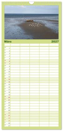 Familienplaner 2027 - Texel, eine Perle Frieslands mit 5 Spalten (Wandkalender, 21 x 45 cm) CALVENDO
