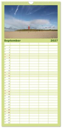 Familienplaner 2027 - Texel, eine Perle Frieslands mit 5 Spalten (Wandkalender, 21 x 45 cm) CALVENDO