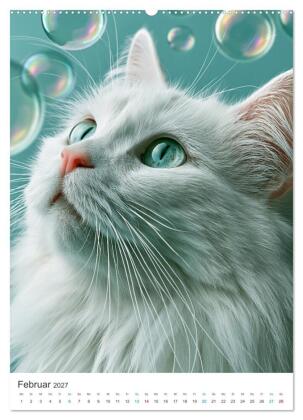 Spaß mit Katzen (Wandkalender 2027 DIN A2 hoch), CALVENDO Monatskalender