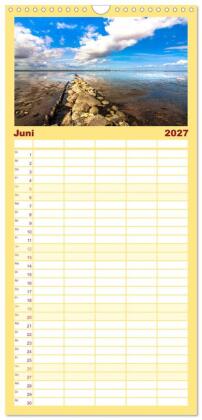 Familienplaner 2027 - Naturlandschaft WATTENMEER mit 5 Spalten (Wandkalender, 21 x 45 cm) CALVENDO