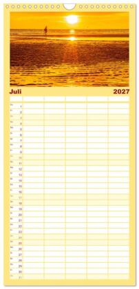 Familienplaner 2027 - Naturlandschaft WATTENMEER mit 5 Spalten (Wandkalender, 21 x 45 cm) CALVENDO