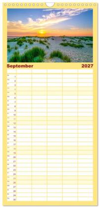 Familienplaner 2027 - Naturlandschaft WATTENMEER mit 5 Spalten (Wandkalender, 21 x 45 cm) CALVENDO