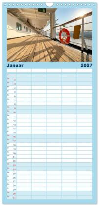 Familienplaner 2027 - Kreuzfahrtpiraten mit 5 Spalten (Wandkalender, 21 x 45 cm) CALVENDO