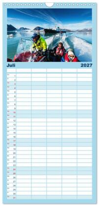 Familienplaner 2027 - Kreuzfahrtpiraten mit 5 Spalten (Wandkalender, 21 x 45 cm) CALVENDO
