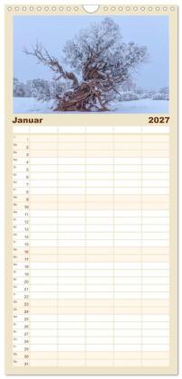Familienplaner 2027 - Kraftplätze der Indianer mit 5 Spalten (Wandkalender, 21 x 45 cm) CALVENDO