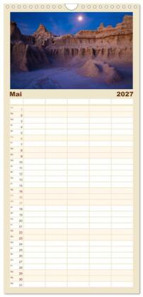 Familienplaner 2027 - Kraftplätze der Indianer mit 5 Spalten (Wandkalender, 21 x 45 cm) CALVENDO