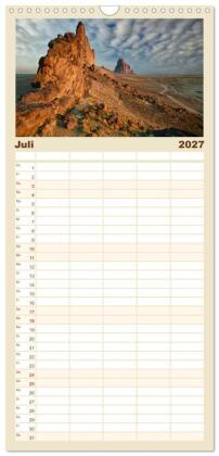 Familienplaner 2027 - Kraftplätze der Indianer mit 5 Spalten (Wandkalender, 21 x 45 cm) CALVENDO