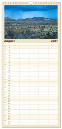 Familienplaner 2027 - Kraftplätze der Indianer mit 5 Spalten (Wandkalender, 21 x 45 cm) CALVENDO