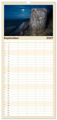 Familienplaner 2027 - Kraftplätze der Indianer mit 5 Spalten (Wandkalender, 21 x 45 cm) CALVENDO