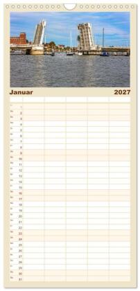 Familienplaner 2027 - Faszination Schlei mit 5 Spalten (Wandkalender, 21 x 45 cm) CALVENDO