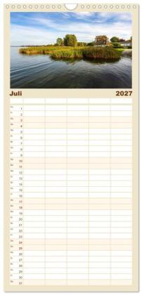 Familienplaner 2027 - Faszination Schlei mit 5 Spalten (Wandkalender, 21 x 45 cm) CALVENDO