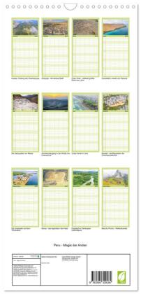 Familienplaner 2027 - Peru - Magie der Anden mit 5 Spalten (Wandkalender, 21 x 45 cm) CALVENDO