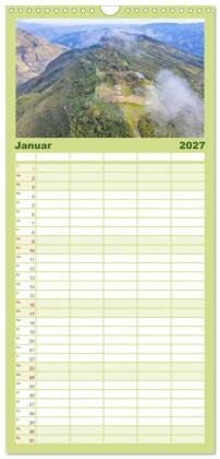 Familienplaner 2027 - Peru - Magie der Anden mit 5 Spalten (Wandkalender, 21 x 45 cm) CALVENDO